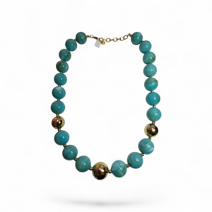 Κολιέ τυρκουάζ-χρυσό