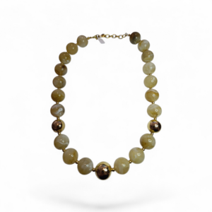 Κολιέ μπεζ χρυσό